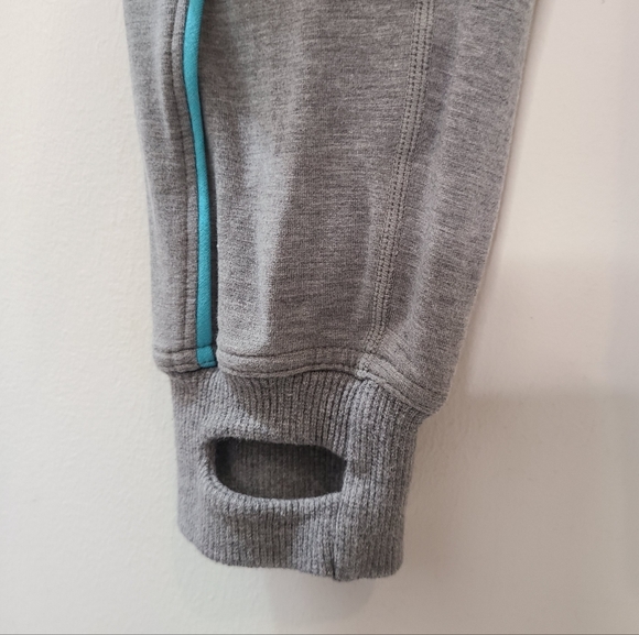 Lululemon Mens Gray Full Zip Track Jacket w/Blue Stripe Accent & Thumbholes S-M - Picture 11 of 15